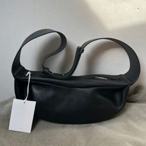 COS Crossbody Leather Bag Black